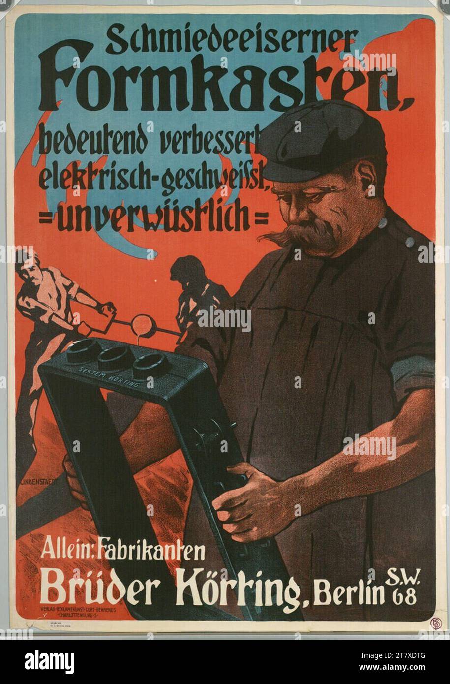 Hans Lindenstaedt iron shape box; Brothers Körring, Berlin