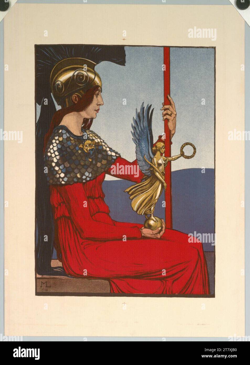 Maximilian Liebenwein Pallas Athene. Color 1906 , 1906 Stock Photo - Alamy