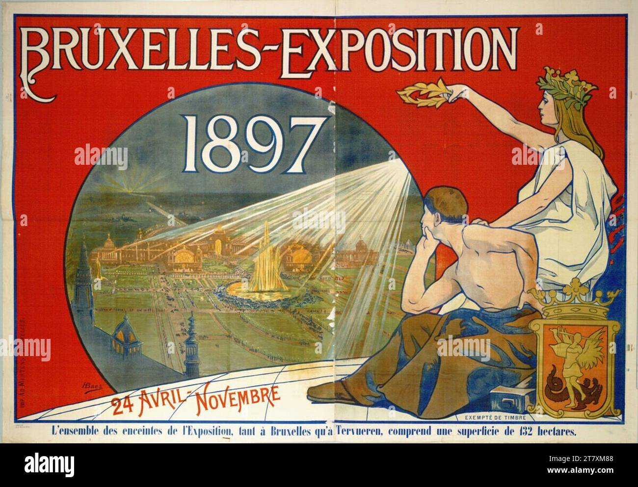 Henri Baes Brussels-exhibition 1897. Color 1897 , 1897 Stock Photo