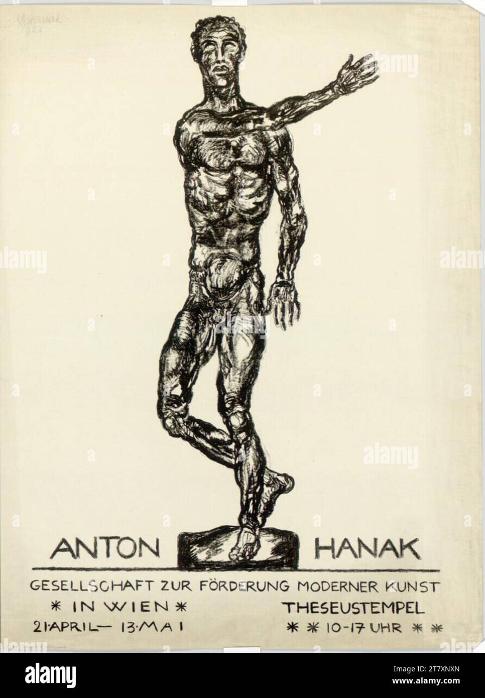 Anton Hanak Anton Hanak; Who the theseustpatple. Lithography 1923
