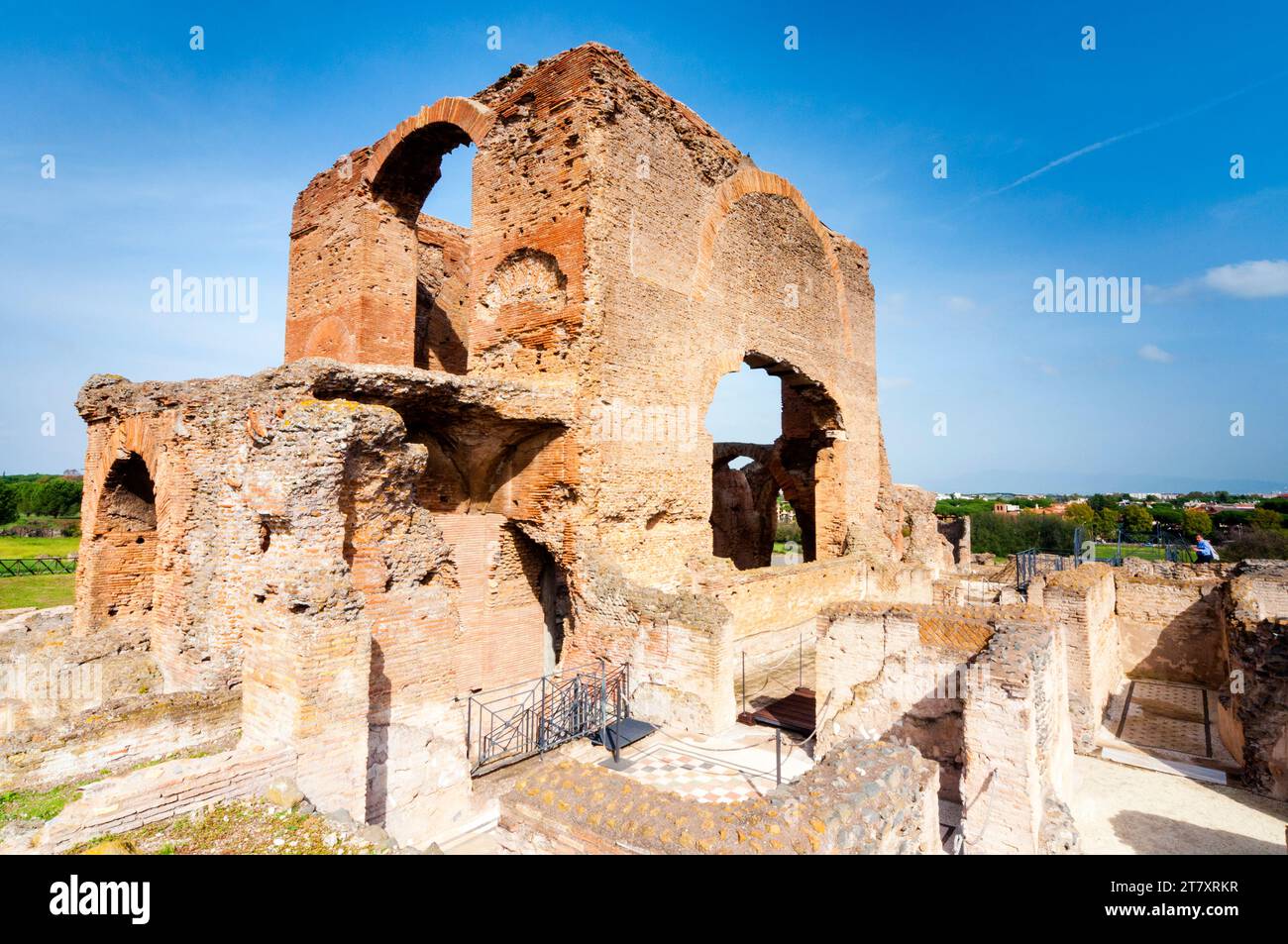 Frigidarium, Baths, Roman Villa of Quintilii, Appian Way, Rome, Latium (Lazio), Italy, Europe Stock Photo