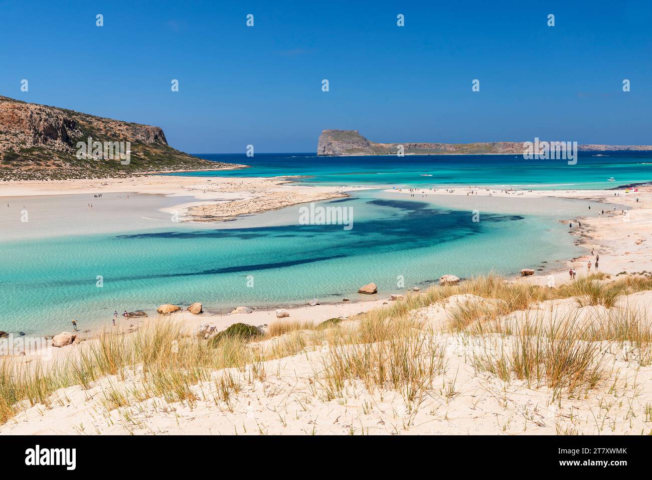 Balos Beach and Bay, Peninsula of Gramvousa, Chania, Crete, Greek Islands, Greece, Europe Stock Photo