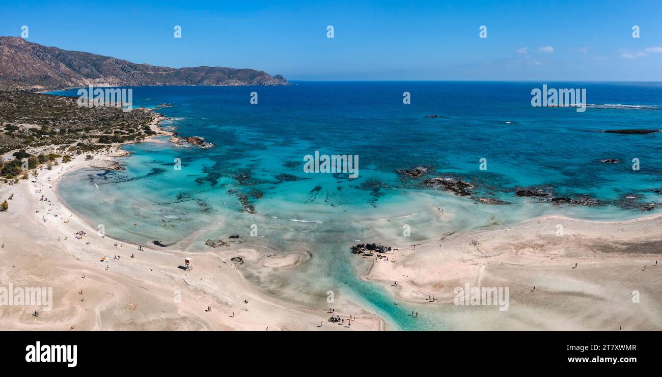 Elafonisi Beach, west coast, Crete, Greek Islands, Greece, Europe Stock Photo