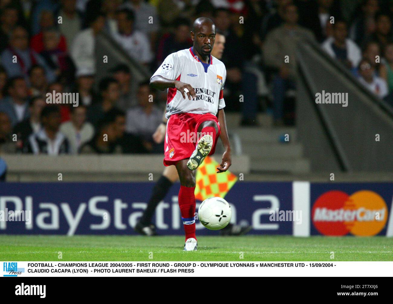 Maillot Olympique Lyonnais 2001-2002 - Caçapa - Player Issue - Neuf Jamais Porté