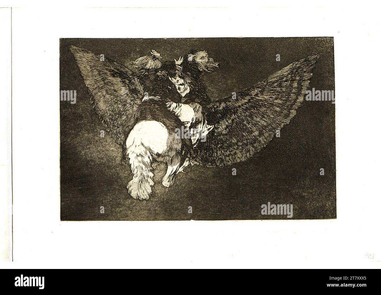 Francisco José de Goya y Lucientes The proverbs (the nonsense): rusty flying. Etching, aquatint 1815 - 1824; hier: 4. Ausgabe 1902 Stock Photo