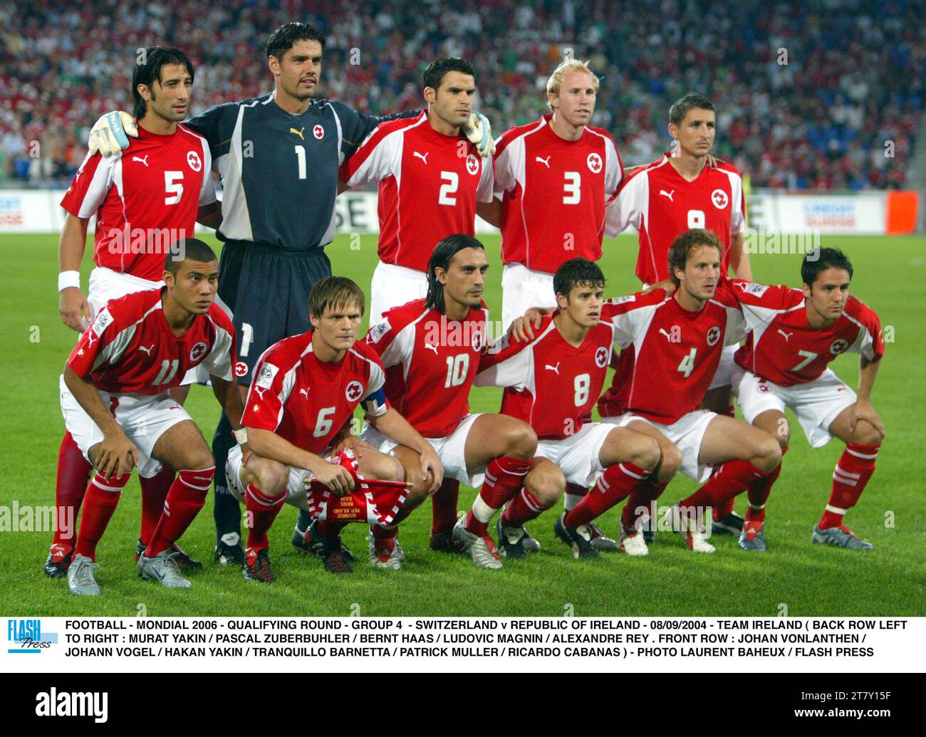 Soccer - World Cup 2006 Qualifier - European Section - Play Off First Leg -  Switzerland v Turkey - Stade de Suisse Stock Photo - Alamy