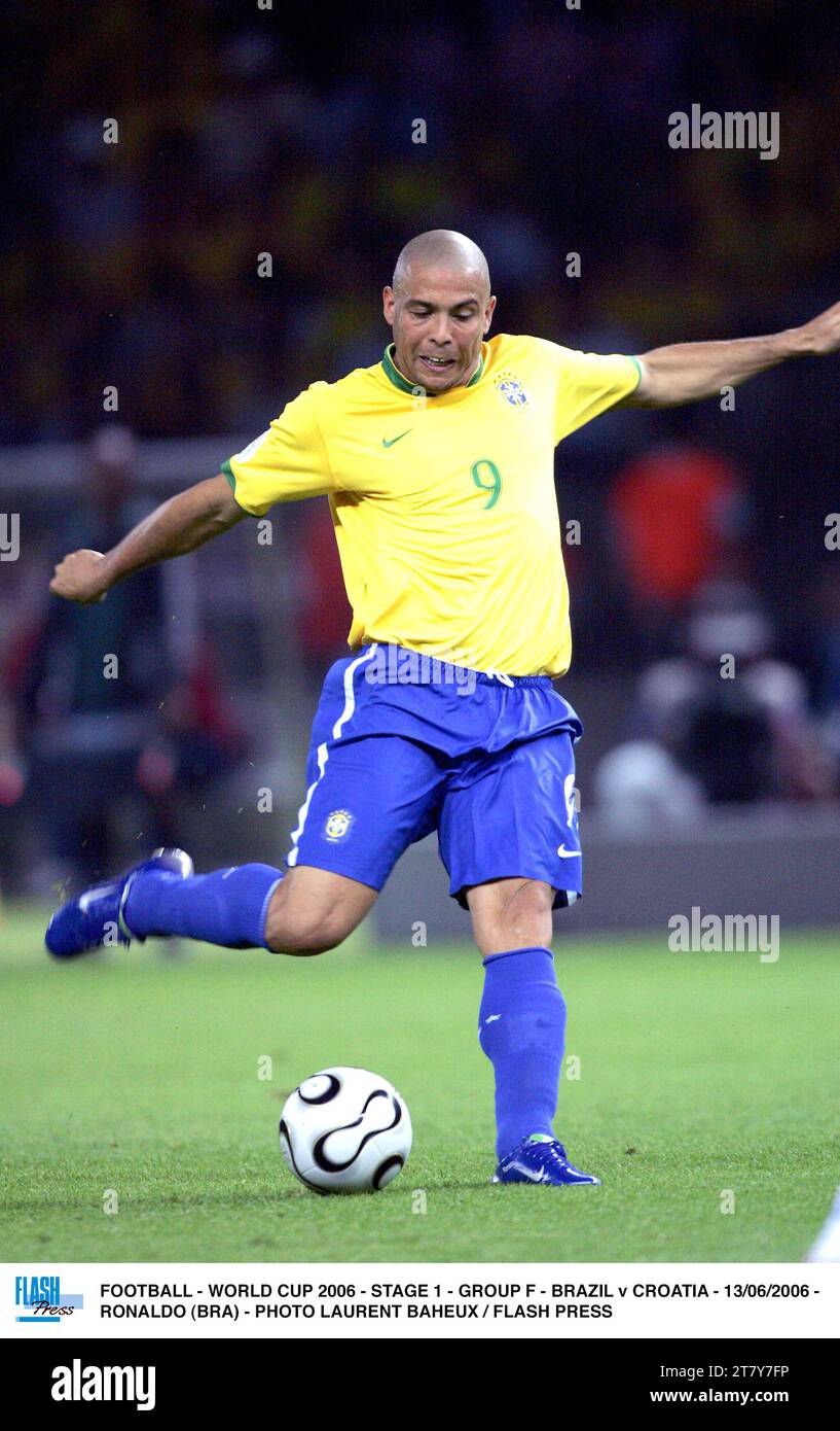 FOOTBALL - WORLD CUP 2006 - STAGE 1 - GROUP F - BRAZIL v CROATIA - 13/06/2006 - RONALDO (BRA) - PHOTO LAURENT BAHEUX / FLASH PRESS Stock Photo