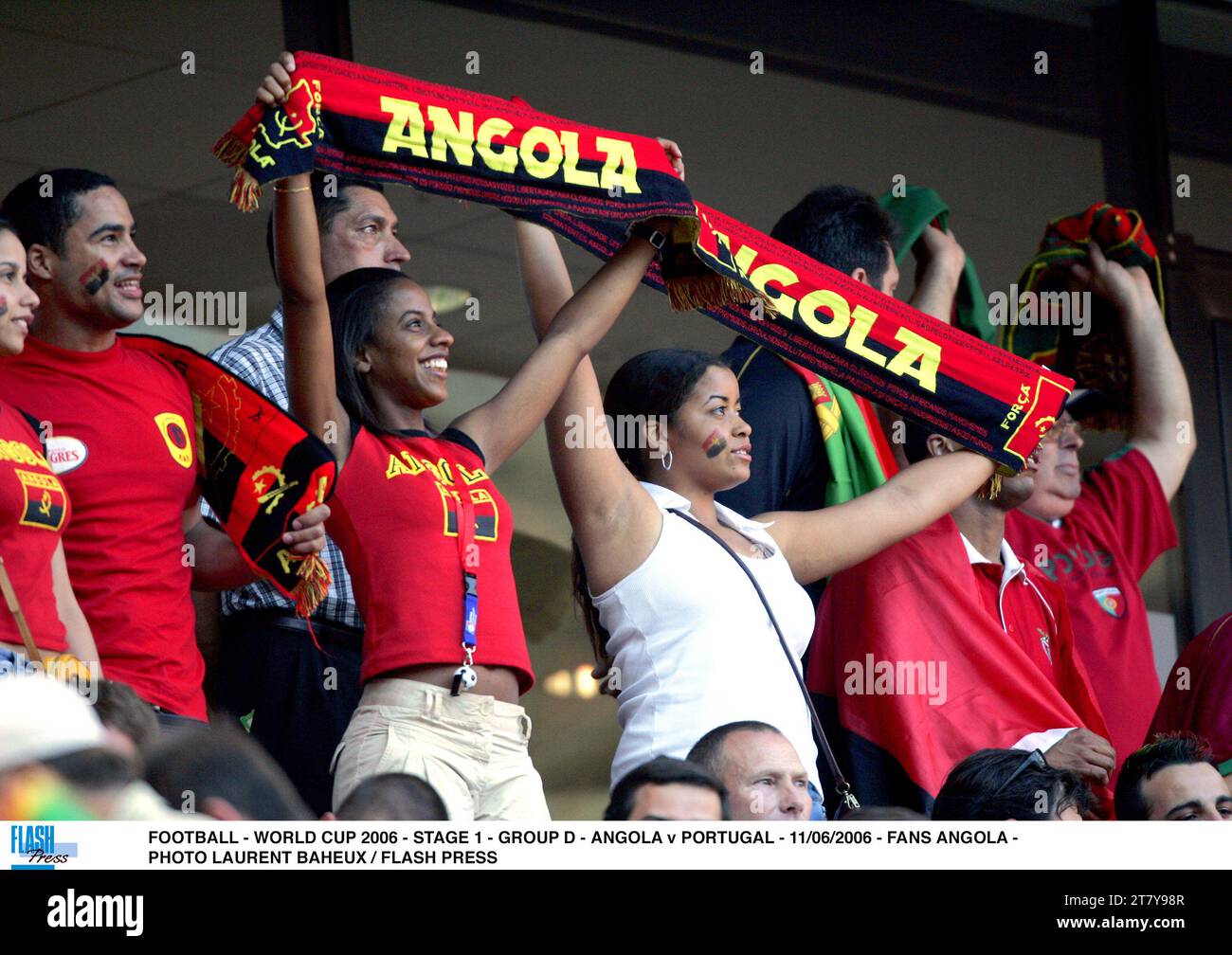 FOOTBALL - WORLD CUP 2006 - STAGE 1 - GROUP D - ANGOLA v PORTUGAL - 11/06/2006 - FANS ANGOLA - PHOTO LAURENT BAHEUX / FLASH PRESS Stock Photo