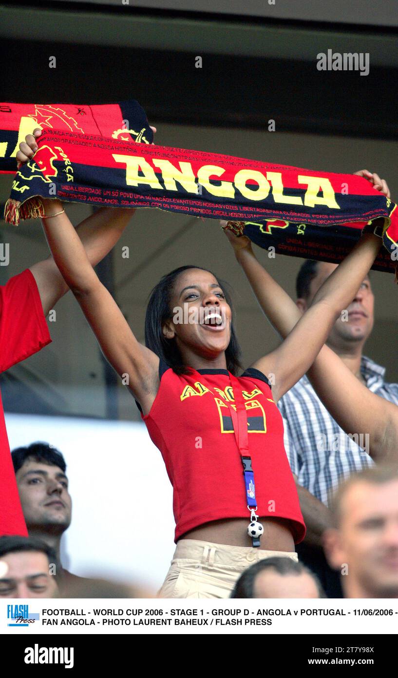 FOOTBALL - WORLD CUP 2006 - STAGE 1 - GROUP D - ANGOLA v PORTUGAL - 11/06/2006 - FAN ANGOLA - PHOTO LAURENT BAHEUX / FLASH PRESS Stock Photo
