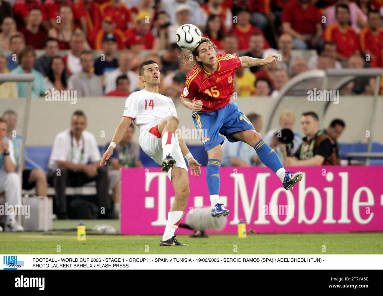 FOOTBALL WORLD CUP 2006 STAGE 1 GROUP H SPAIN v TUNISIA 19/06