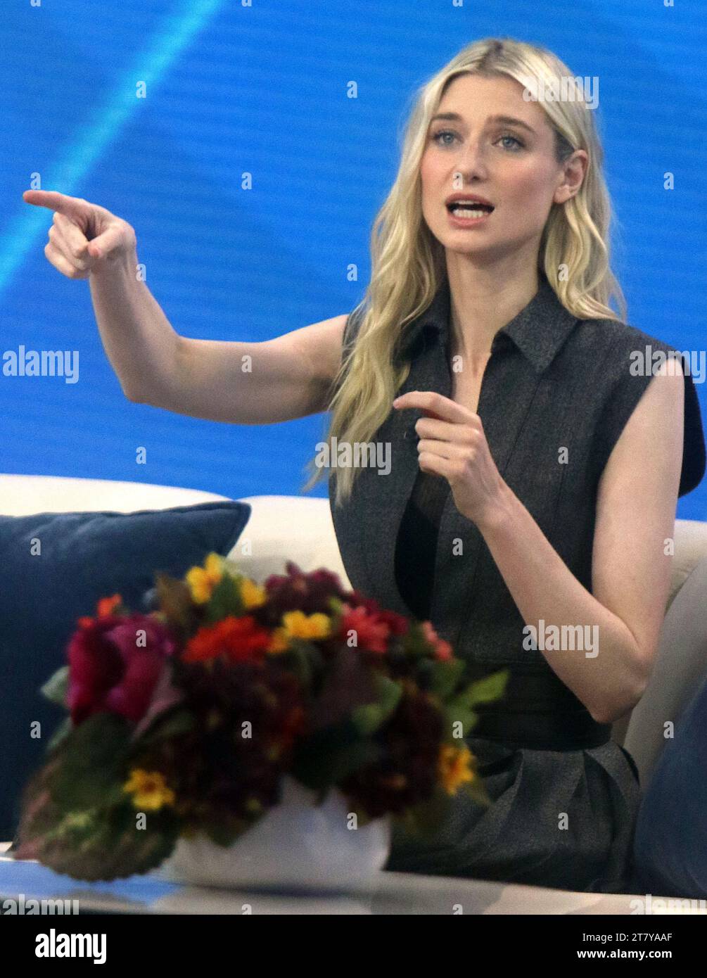 New York, NY, USA. 17th Nov, 2023. Elizabeth Debicki seen at NBC's