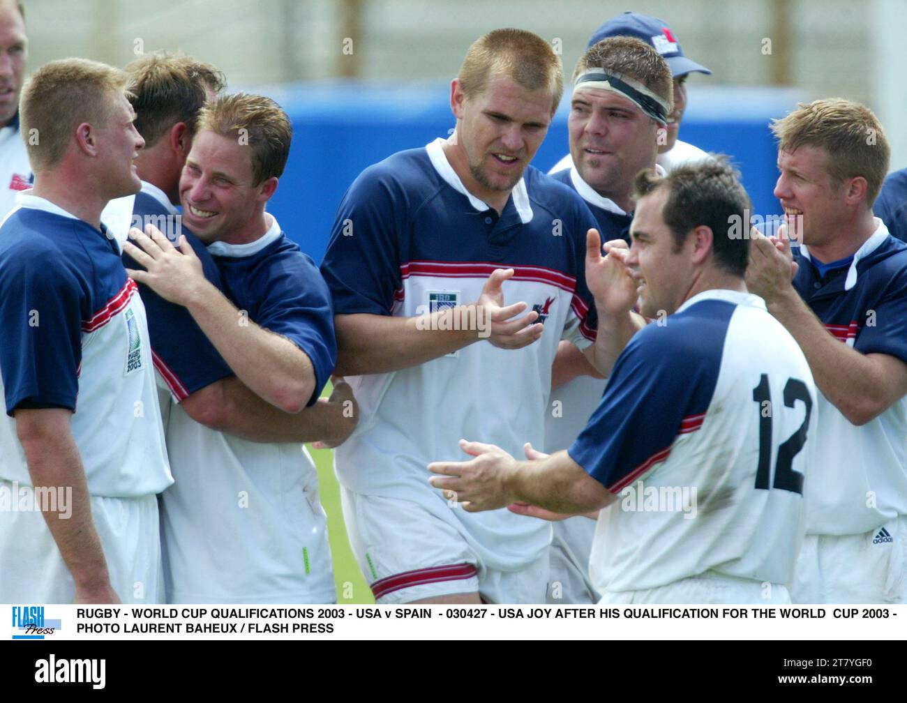 RUGBY WORLD CUP QUALIFICATIONS 2003 USA v SPAIN 030427 USA JOY