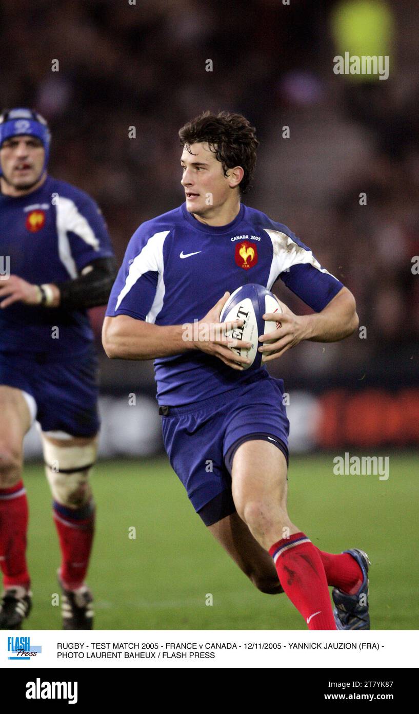 RUGBY - TEST MATCH 2005 - FRANCE v CANADA - 12/11/2005 - YANNICK JAUZION (FRA) - PHOTO LAURENT BAHEUX / FLASH PRESS Stock Photo