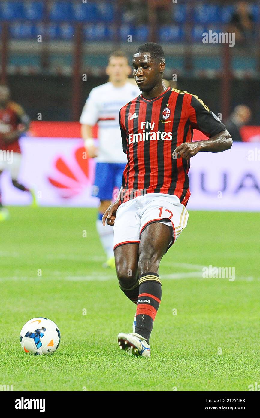 Cristian Zapata of AC Milan in action during the italian championship 2013/2014 football match between AC Milan and UC Sampdoria in Milan, Italy on September 28, 2013. Photo Massimo Cebrelli / DPPI Stock Photo