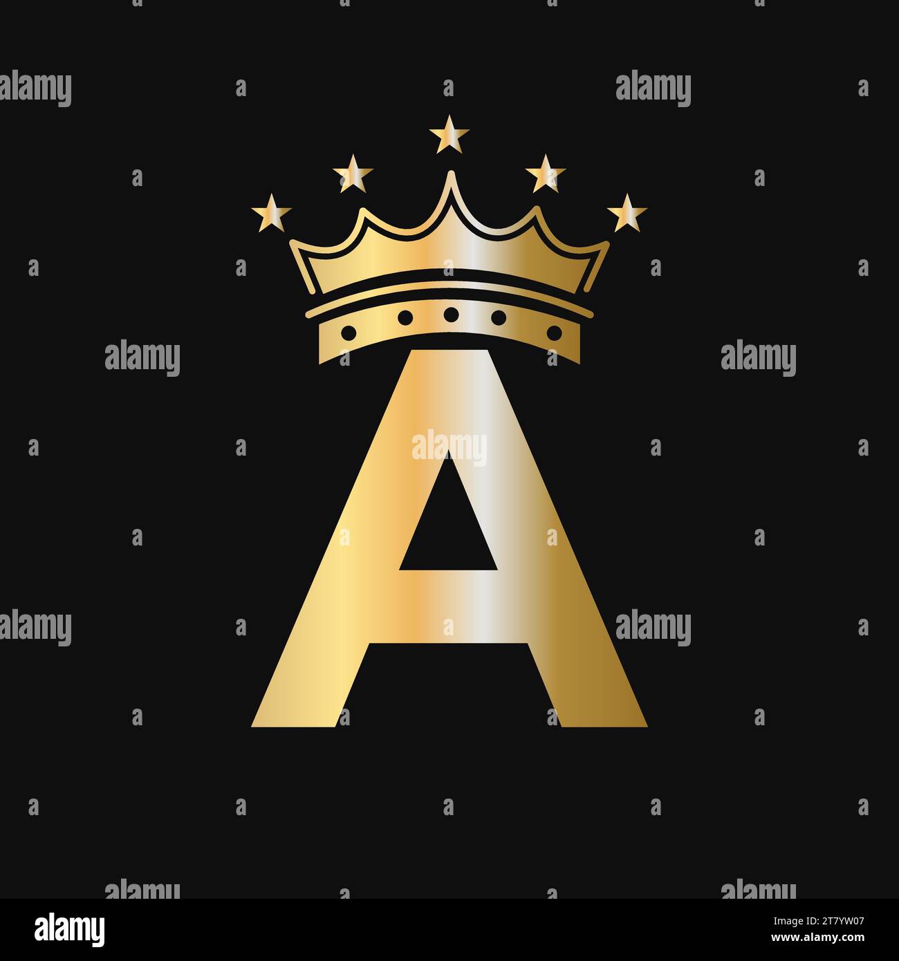 Crown Logo On Letter A With Star Icon. Luxury Symbol Vector Template ...