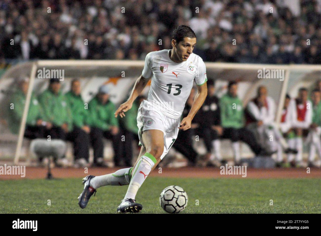 FOOTBALL - FRIENDLY GAME 2010 - ALGERIA v SERBIA - 03/03/2010 - PHOTO MOHAMED KADRI / DPPI - KARIM MATMOUR (ALG) Stock Photo