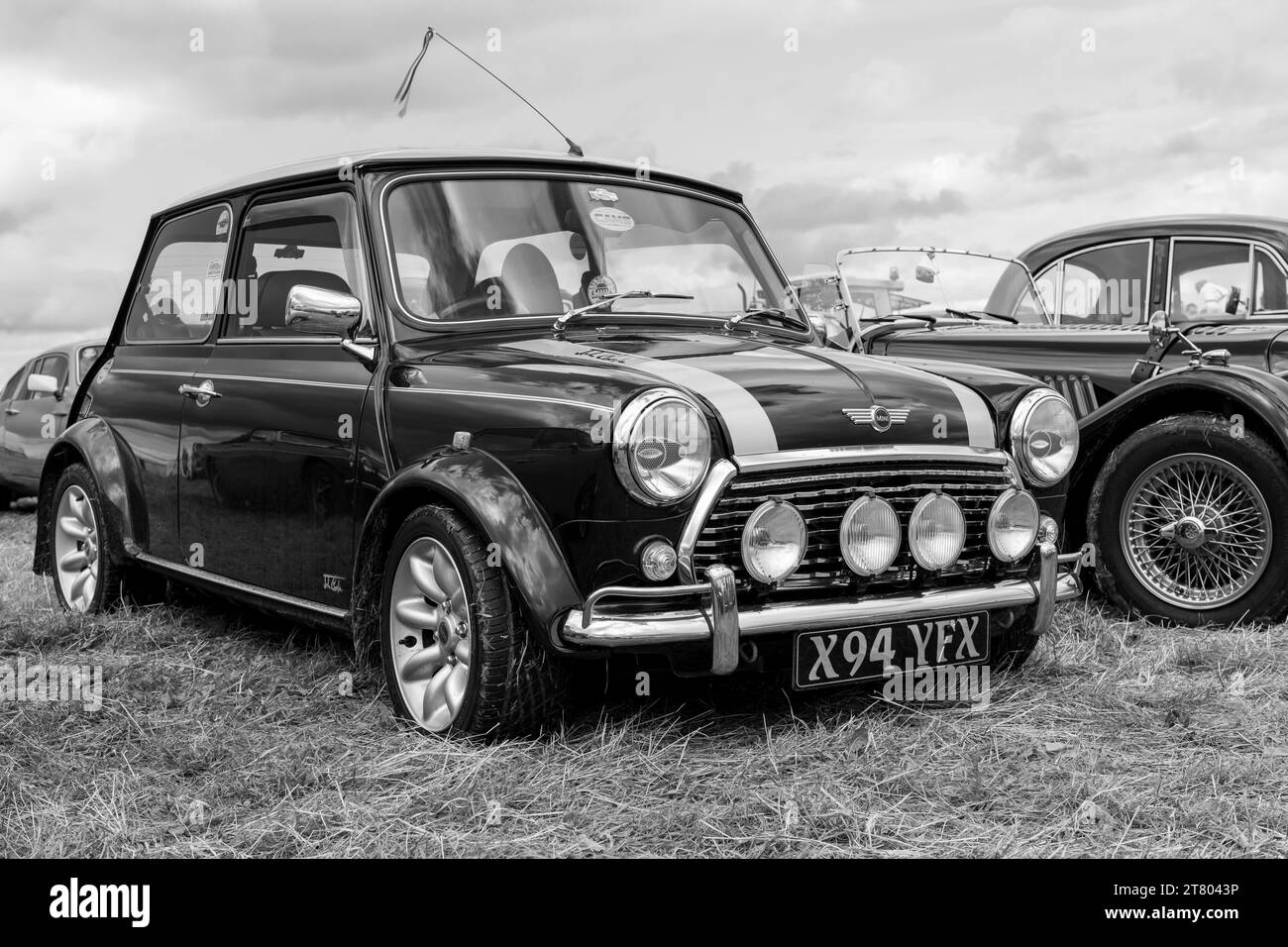 Low Ham.Somerset.United Kingdom.July 23rd 2023.A Rover Mini Cooper Sport from 2000 is on show at the Somerset steam and country show Stock Photo