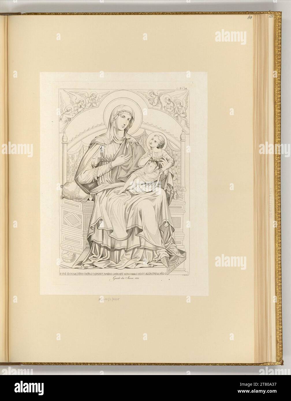 Franz Riepenhausen Guido da Siena: Four -year -old Madonna. etching 1810-1820 , 1810/1820 Stock Photo