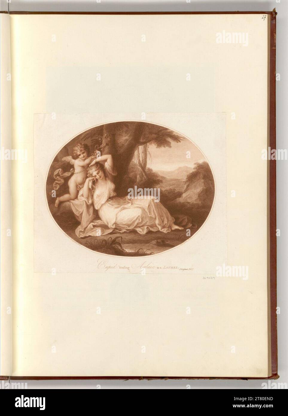 Maria Anna Angelika Catharina Kauffmann Cupid Pindet on Aglaia. Point technology 1770-1815 , 1770/1815 Stock Photo