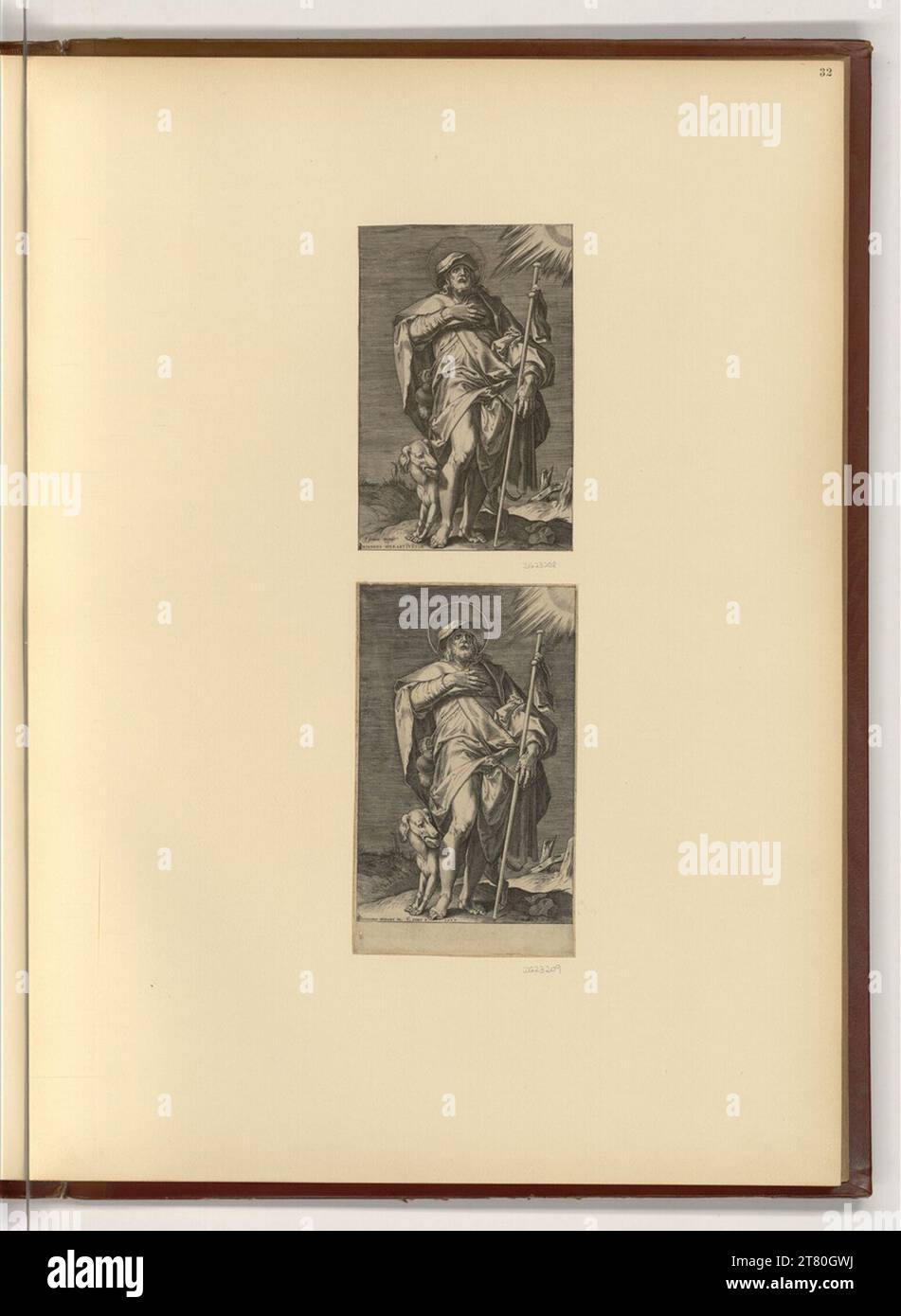 Jan Speckaert Hl. Rochus. etching 1577 , 1577 Stock Photo - Alamy