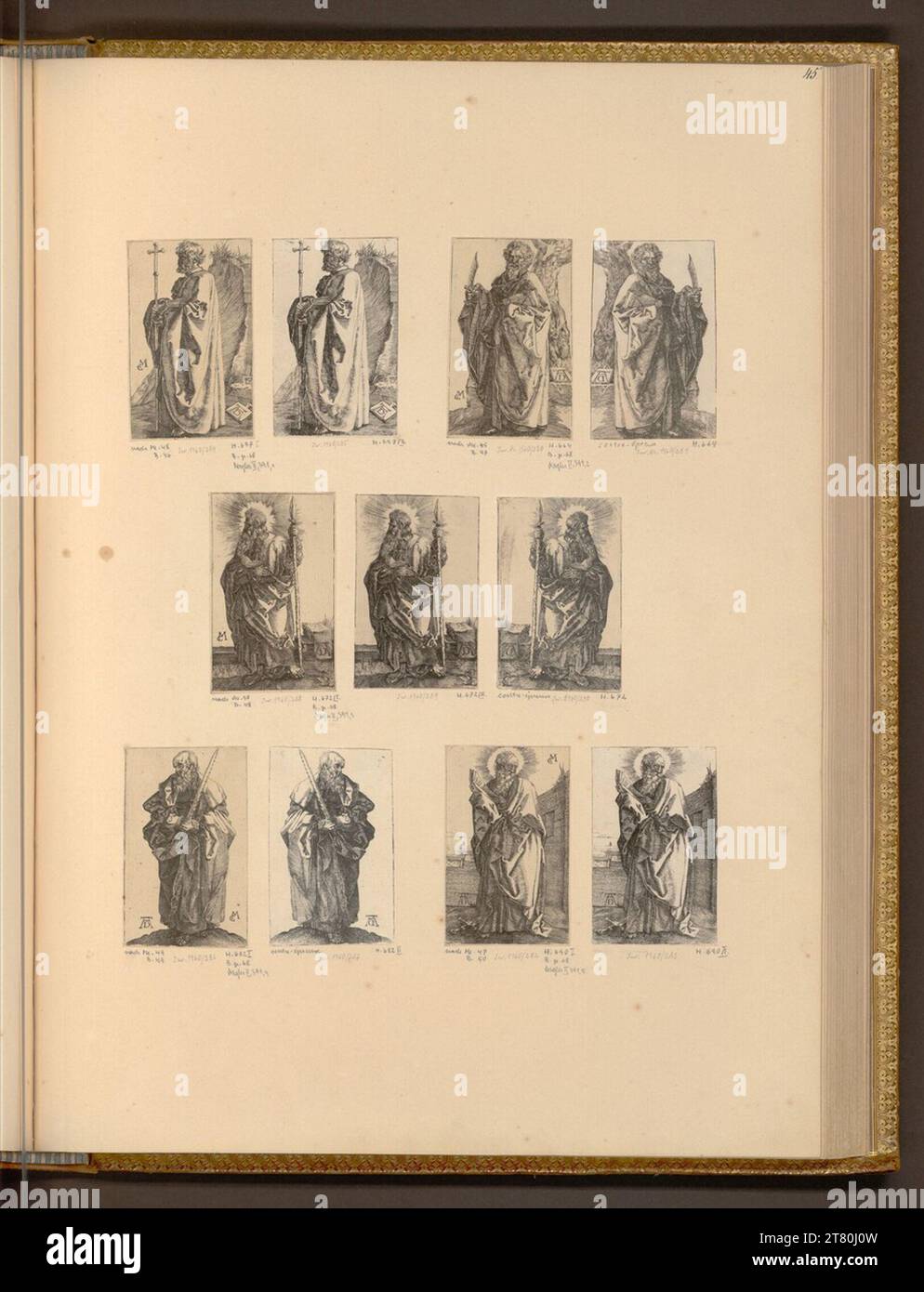 Albrecht Dürer The five disciples of Jesus Christ. Copper engraving ...