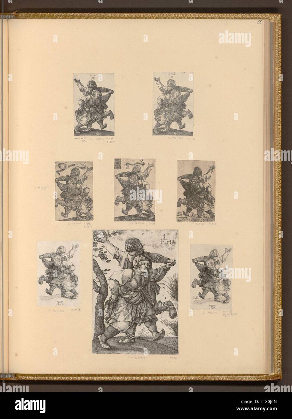 Albrecht Dürer The dancing pair of farmers. Copper engraving; etching ...