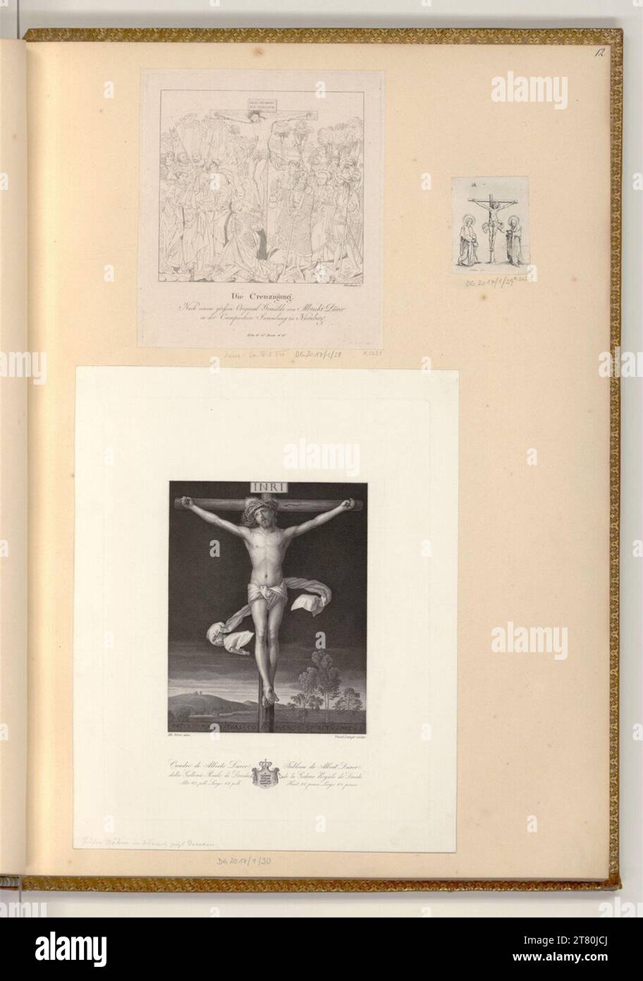 Albrecht Dürer Christ on the cross. Copper engraving; etching after ...
