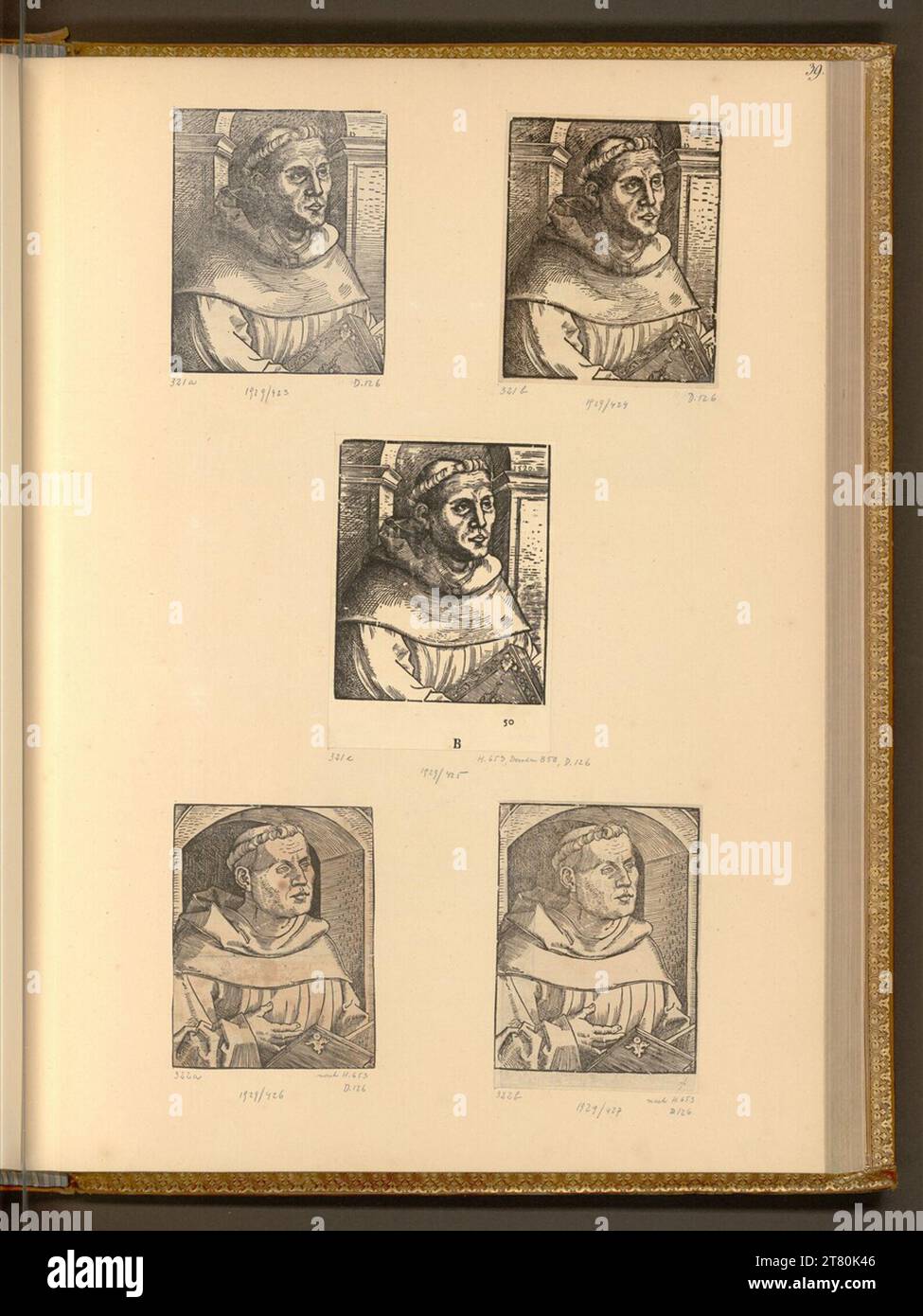 Lucas Cranach d. Ä. Martin Luther as Augustinermönch with book. Woodcut spätes 15. - 19. Century Stock Photo
