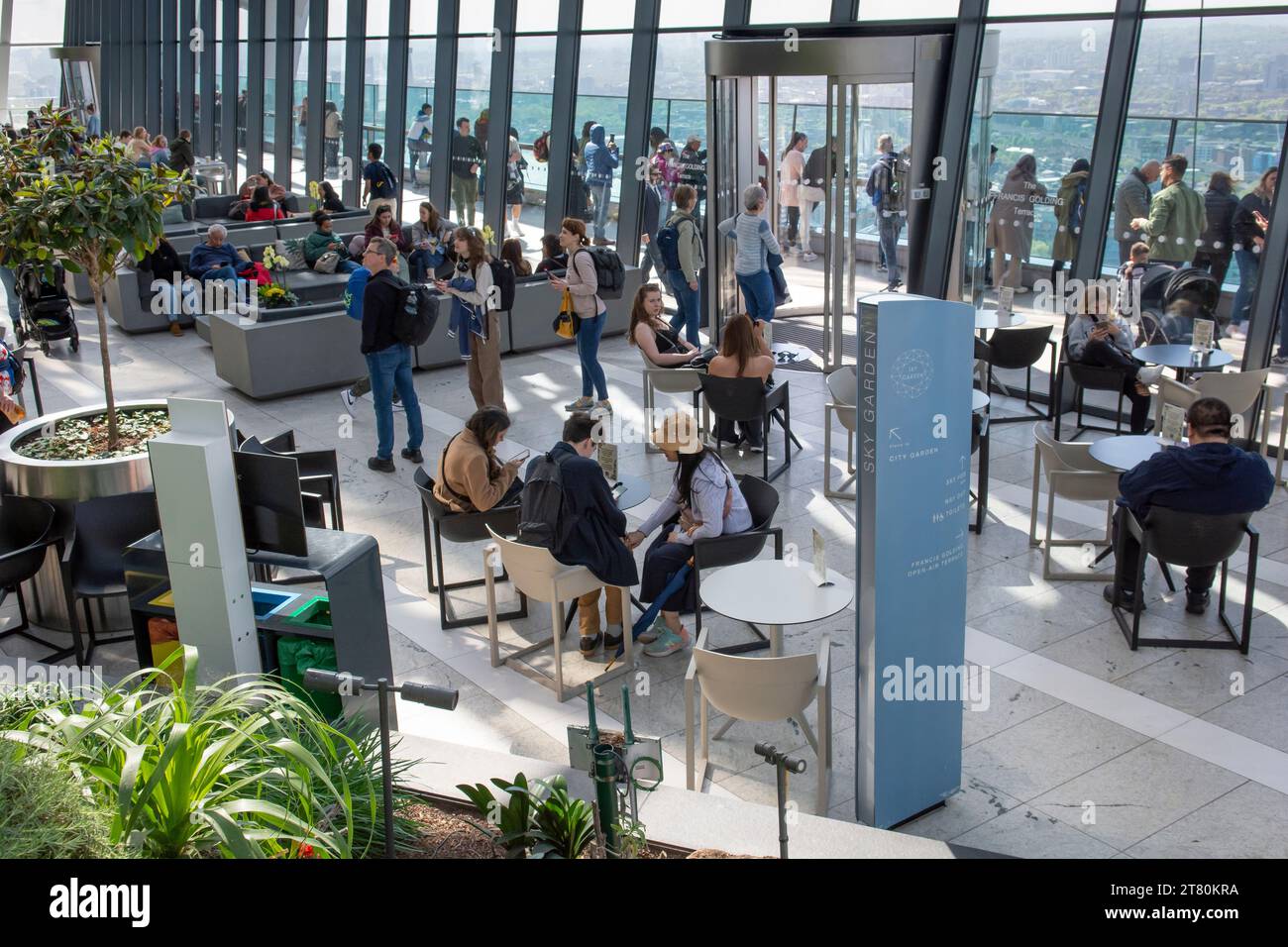 London, UK - May, 10, 2023 : The Sky Garden in London.  The Fenchurch Building (The Walkie-Talkie). UK. Stock Photo