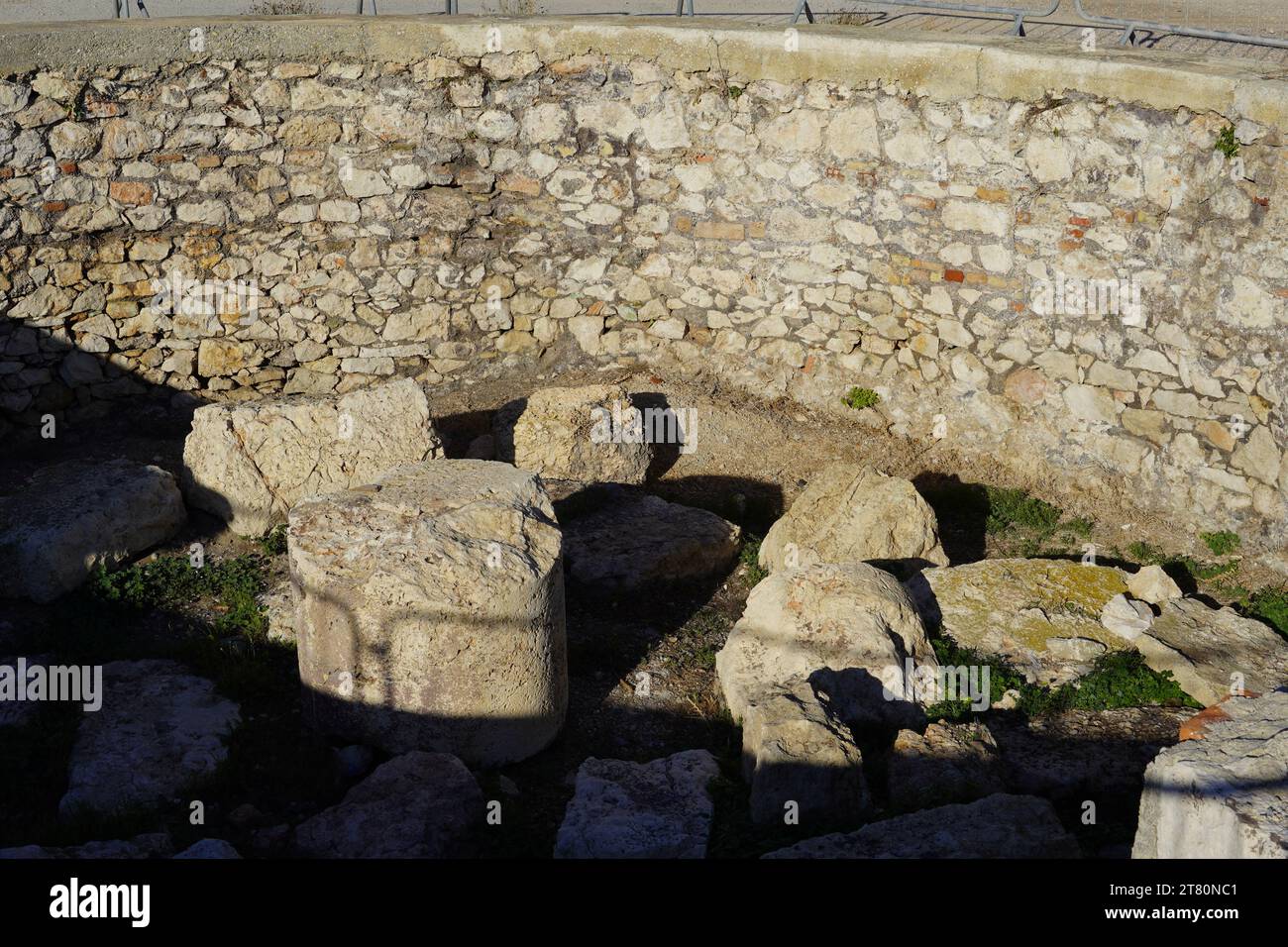 Ruins of a tomb believed to be of admiral Themistocles, the winner of the ancient sea battle of