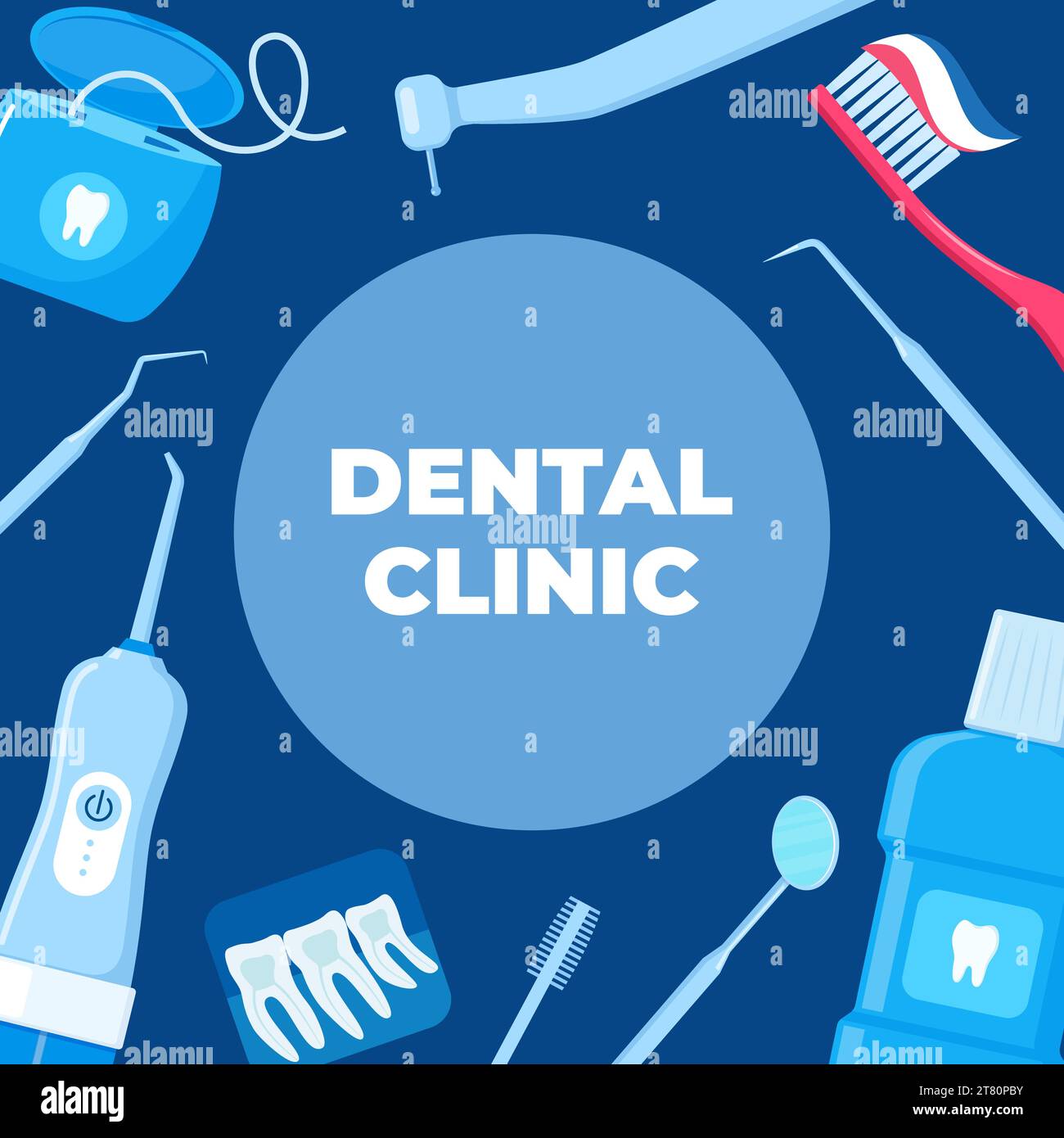 Dental clinic advertising banner template. Dentistry flyer. Dental