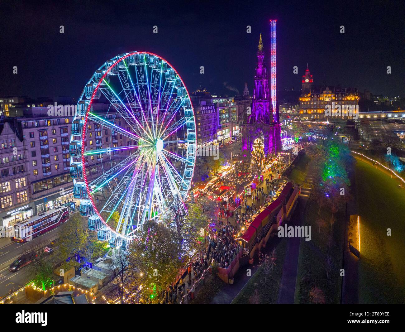 Edinburgh, Scotland, UK. 17th November, 2023. An aerial view of the