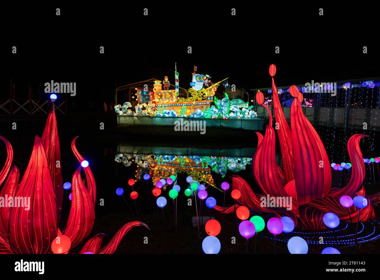 Warrington, Cheshire, UK. 17th Nov, 2023. Gulliver's World Theme Park in Warrington held a Land of Lights walkway in aid of BBC Children in Need Credit: John Hopkins/Alamy Live News Stock Photo