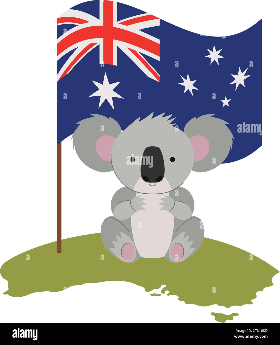 australia flag with koala Stock Vector Image & Art - Alamy
