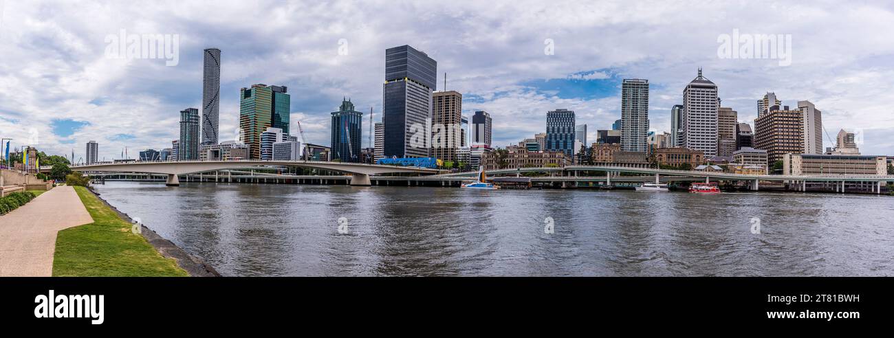 A view across the centre of Brisbane, Queensland, Australia Stock Photo