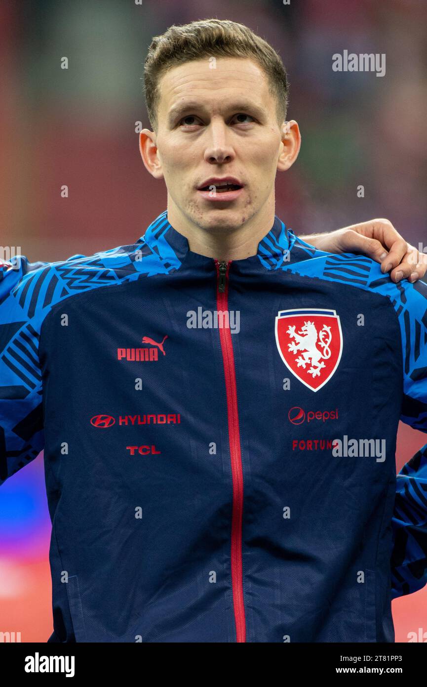 Warsaw, Poland. 17th Nov, 2023. Lukáš Provod of Czech during the UEFA ...