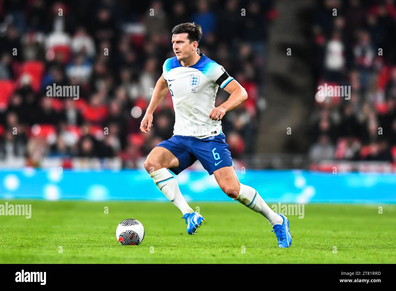 Harry Maguire (6 England) goes forward during the UEFA European Championship Qualifying Group C match between England and Malta at Wembley Stadium, London on Friday 17th November 2023. (Photo: Kevin Hodgson | MI News) Credit: MI News & Sport /Alamy Live News Stock Photo