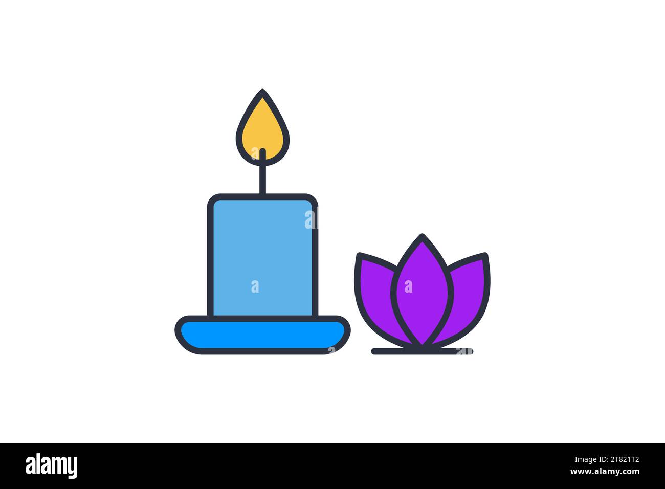 Candle icon illustration. icon related to meditation, focus