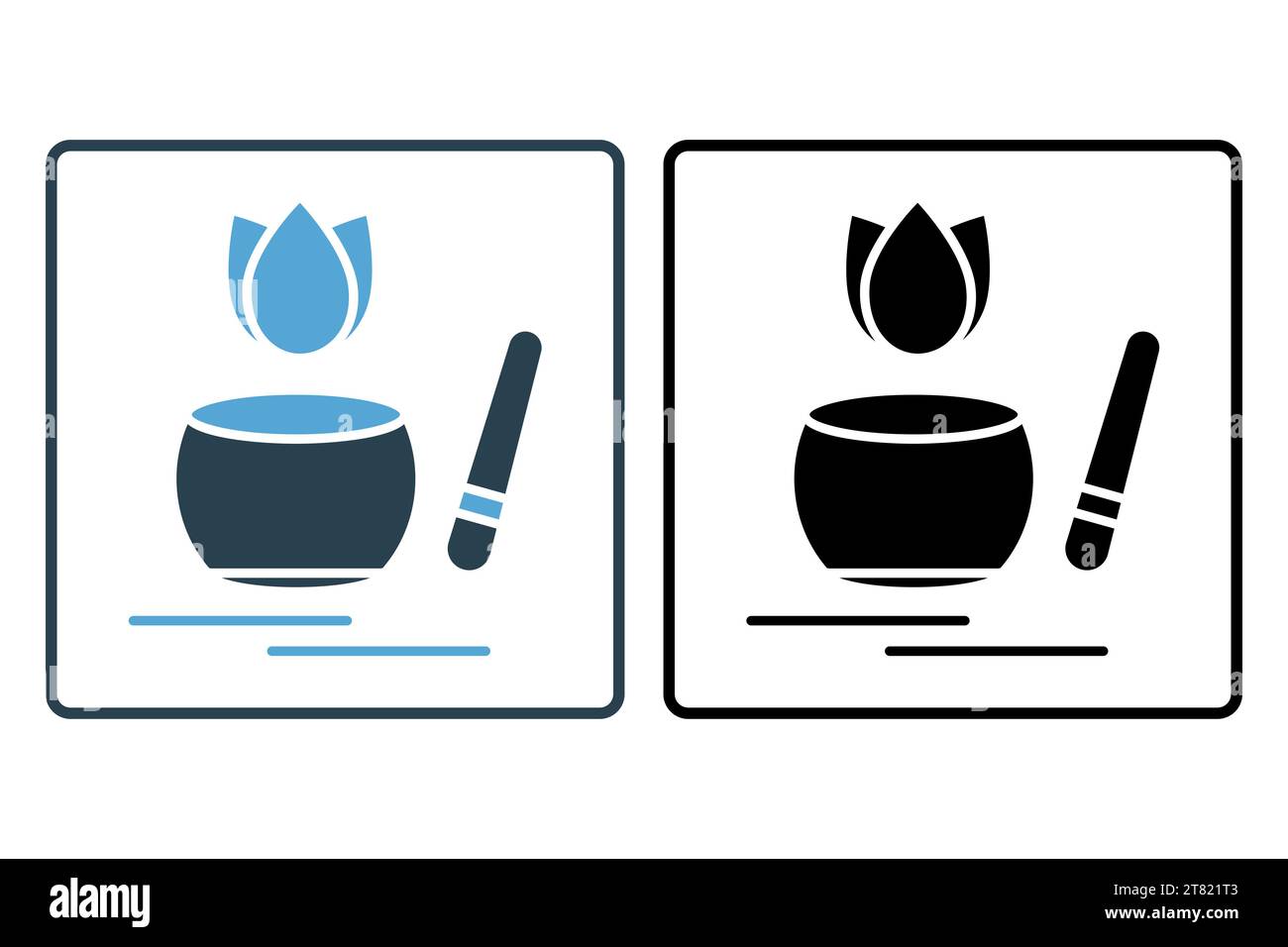 mindfulness bell icon. icon related to meditation. solid icon style. simple vector design editable Stock Vector