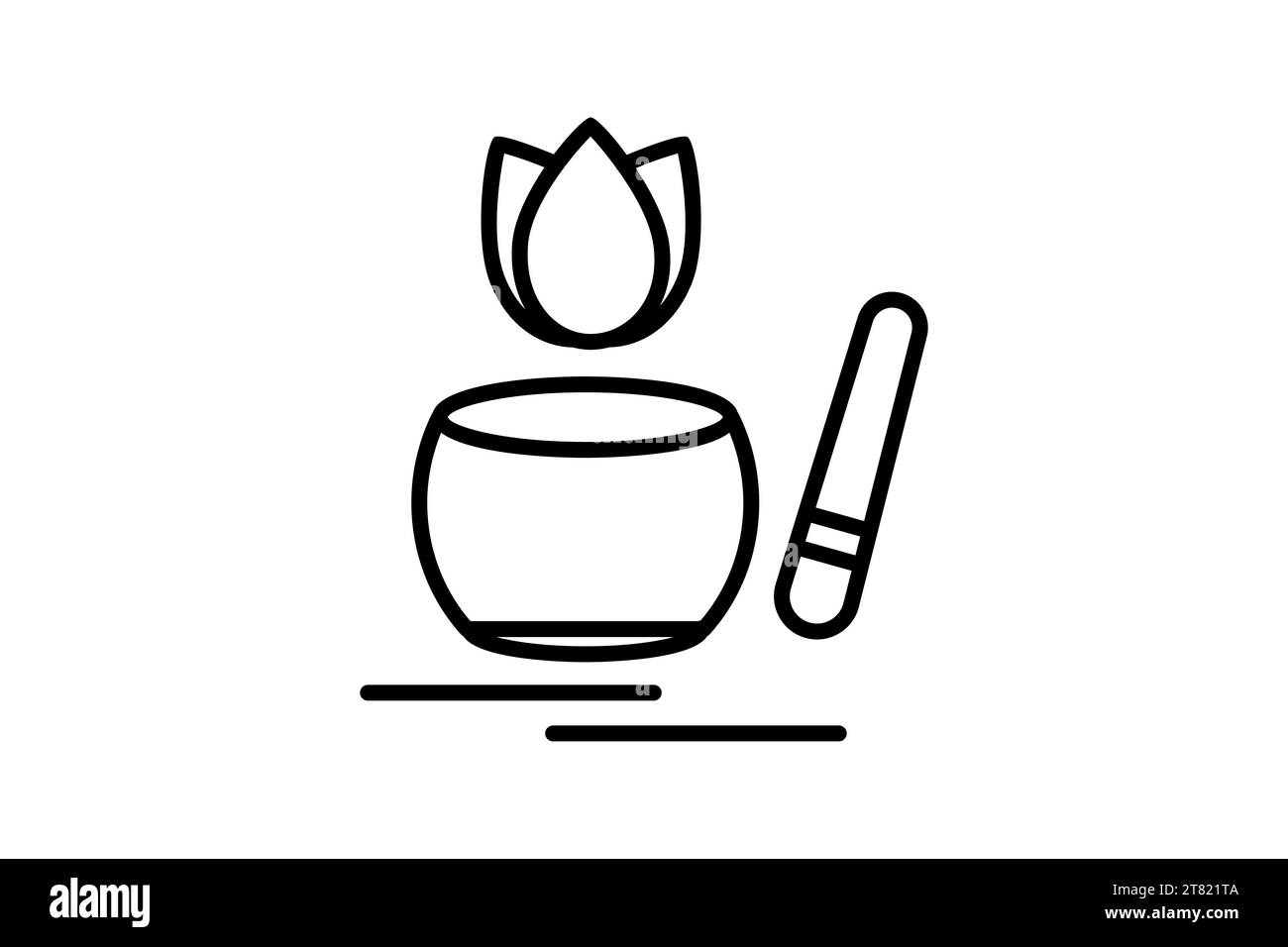 mindfulness bell icon. icon related to meditation. line icon style. simple vector design editable Stock Vector