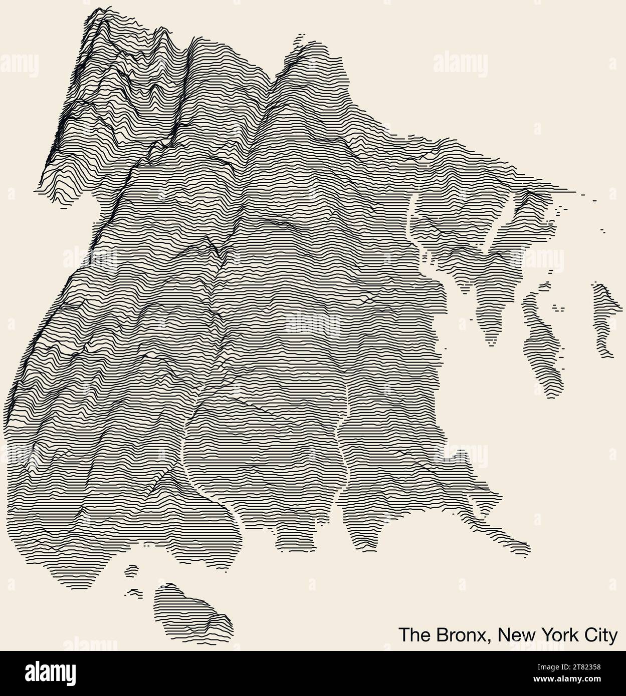 Topographic exaggerated relief - Topographic Exaggerated Relief Map Of The Bronx New York City 2T82358
