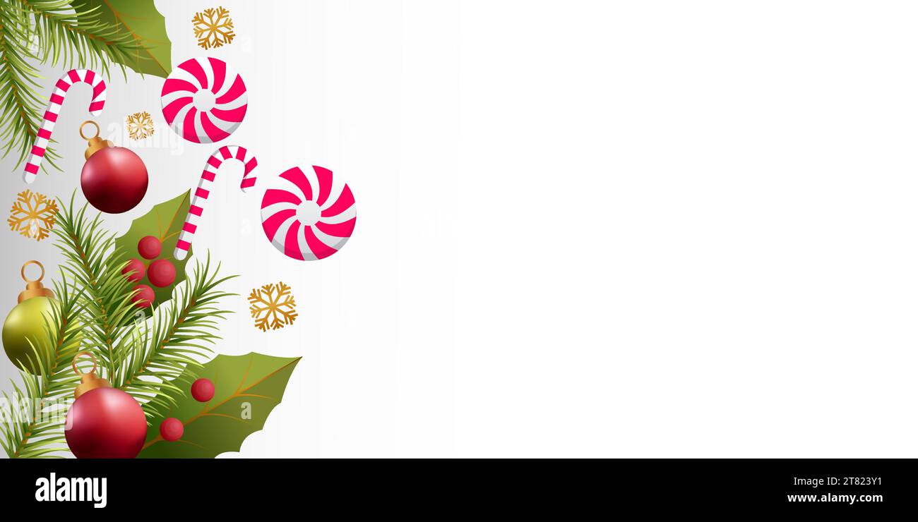horizontal banner with copy space area for Christmas Stock Vector
