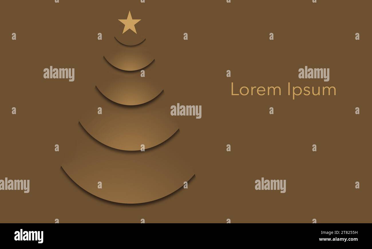 A Christmas tree in a simple design is seen with a star on top in ...