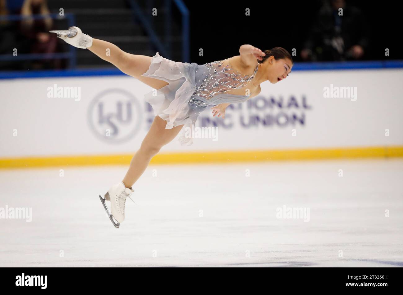 Espoo, Finland. 17th Nov, 2023. Sakamoto Kaori of Japan performs during