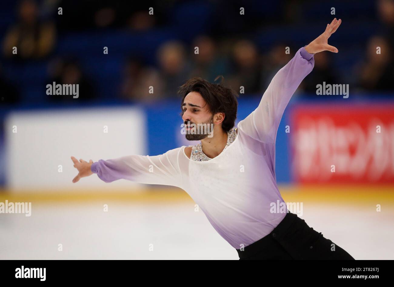 Espoo, Finland. 17th Nov, 2023. Kevin Aymoz of France performs during