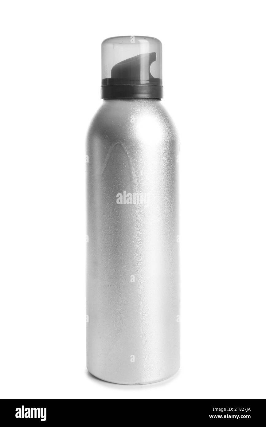 Bottle of shaving foam isolated on white background Stock Photo Alamy