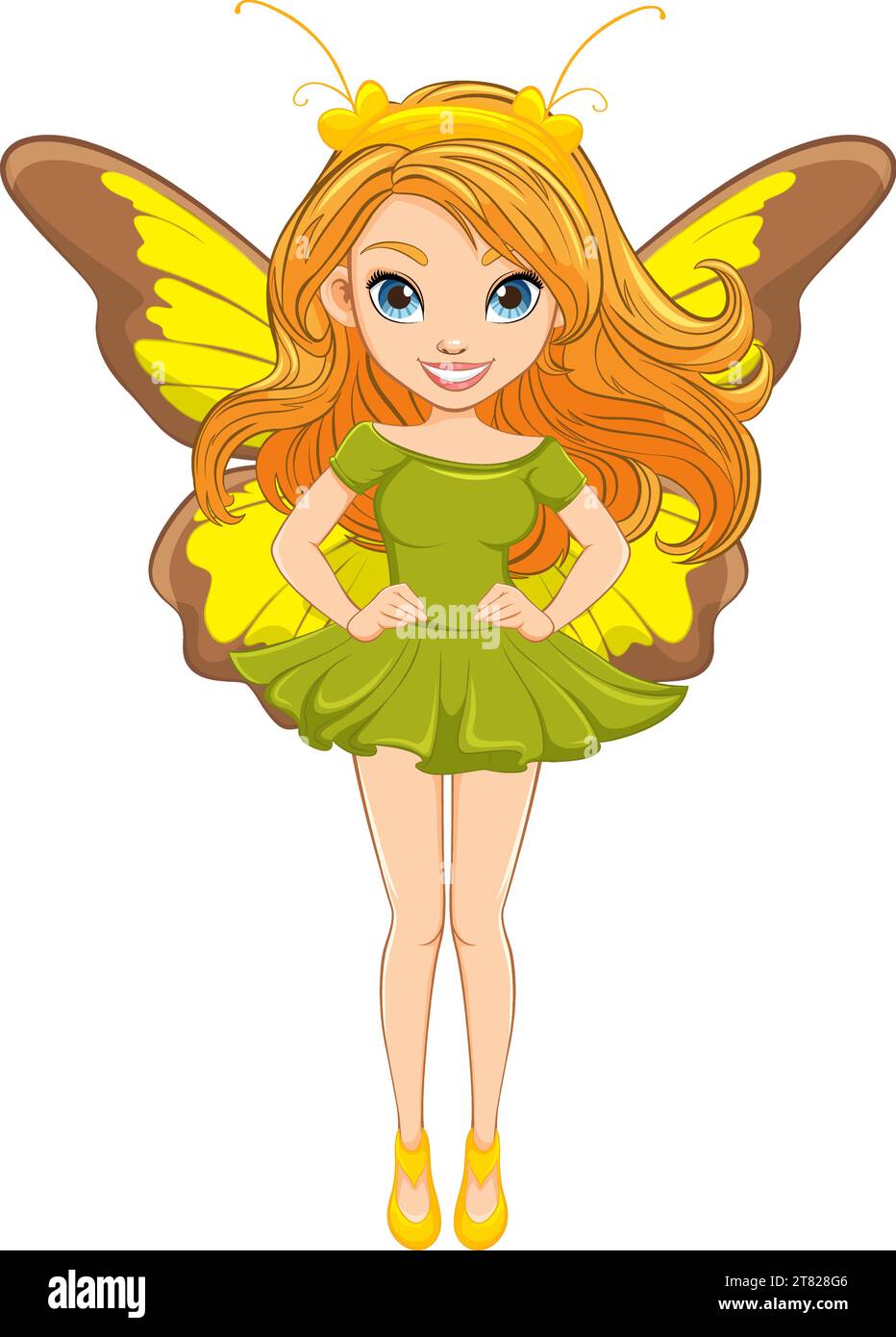 Wings woman long hair Stock Vector Images - Alamy