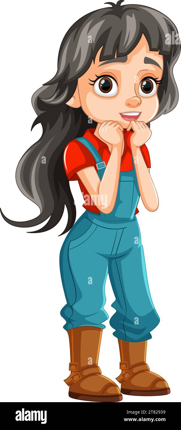 Timid Girl Clipart