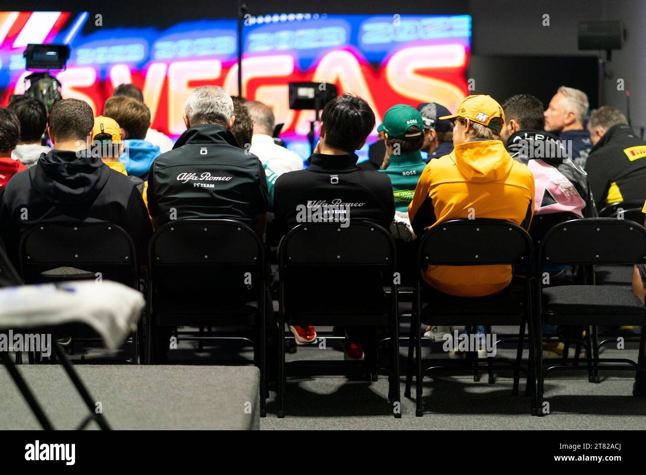 Las Vegas, United States. 17th Nov, 2023. Drivers attend a briefing