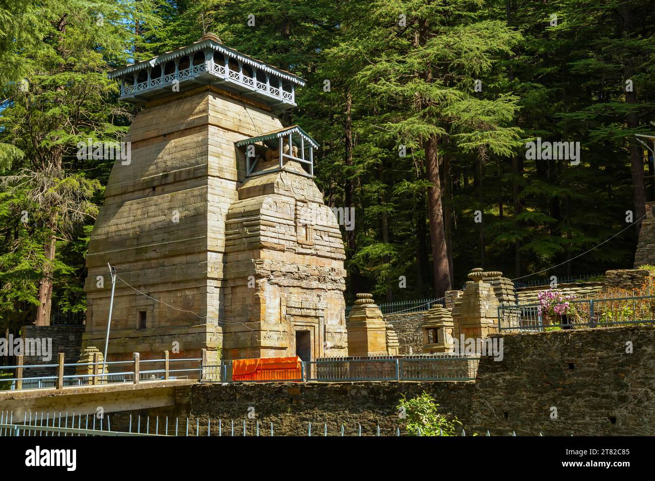 Jageshwar Dham in Uttarakhand, An ancient land of temples and gods Stock Photo